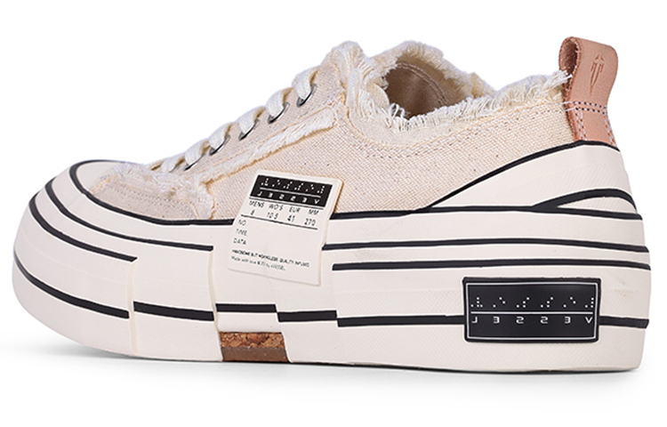 【代購】VESSEL G.O.P. Lows Creamy Low top Canvas Shoes Unisex Ecru F21X27W