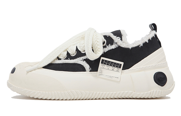 【代購】VESSEL Basic Cotton Candy Low top Canvas Shoes Unisex Black White S22X55B