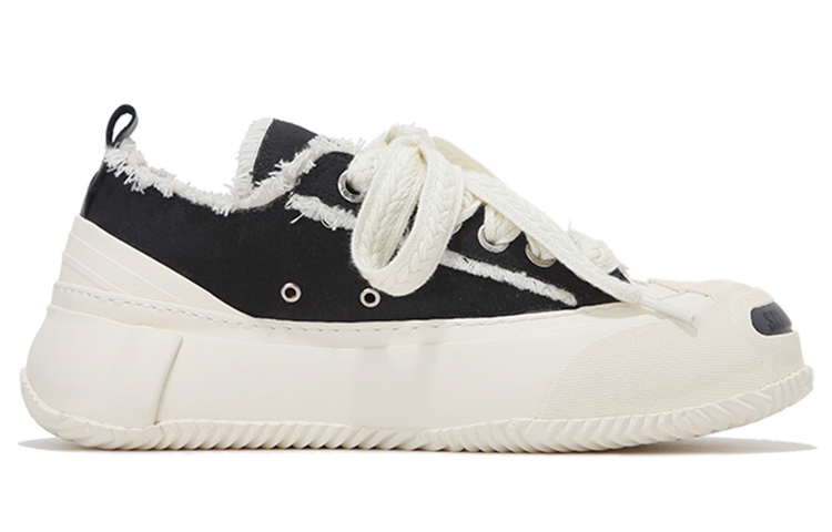 【代購】VESSEL Basic Cotton Candy Low top Canvas Shoes Unisex Black White S22X55B