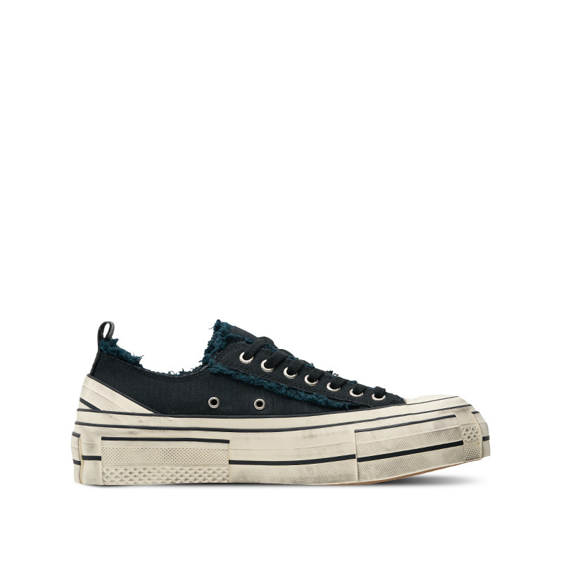 【代購】VESSEL Vintage Rock Slip Resistant And Breathable Low top Canvas Shoes Unisex Black S23X18B