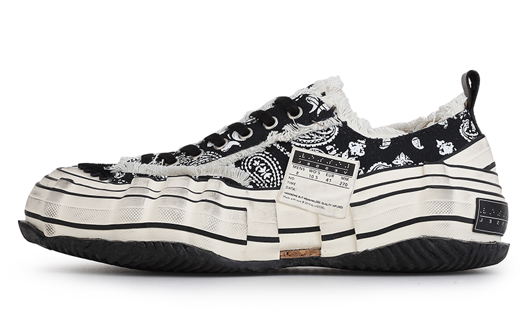 【代購】VESSEL G.O.P. Lows Paisley Distortion Low top Canvas Shoes Unisex Black F21X34YGH