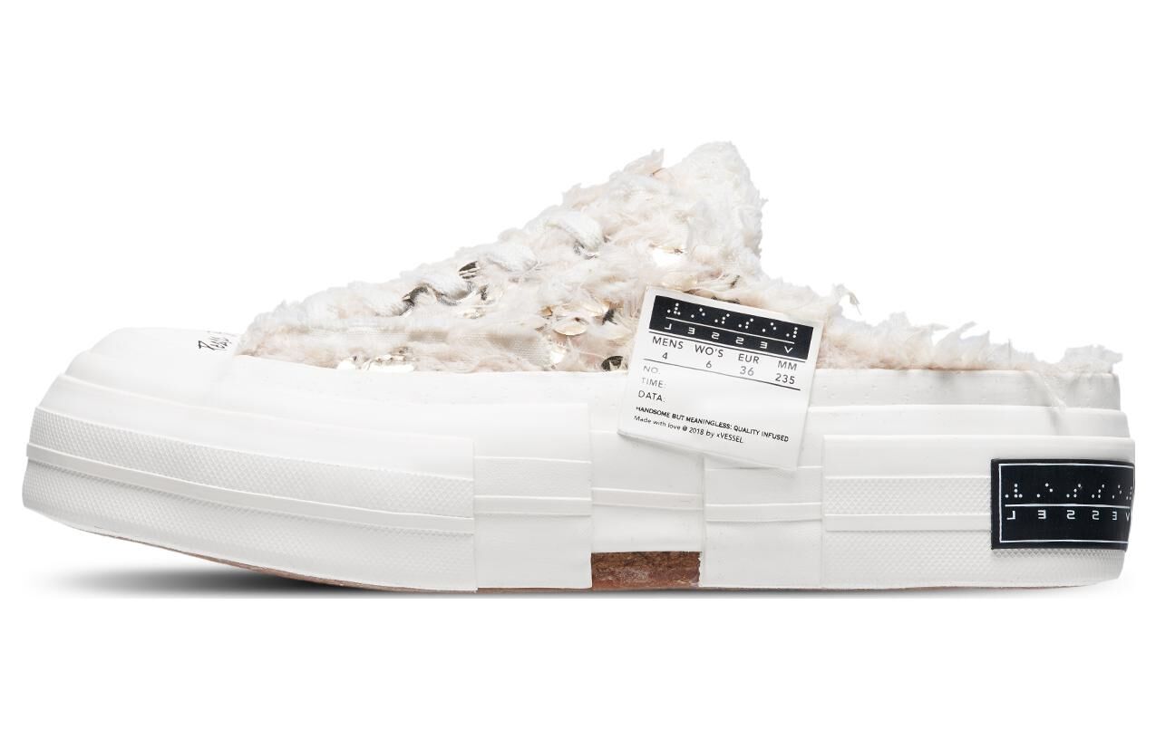 【代購】XVESSEL Closed Toe Slippers Unisex White Gold F23X02G
