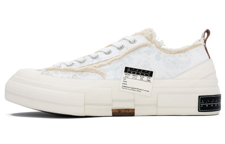 【代購】VESSEL G.O.P. Lows Paisley Flourescence Low top Canvas Shoes Unisex White F20X001BK