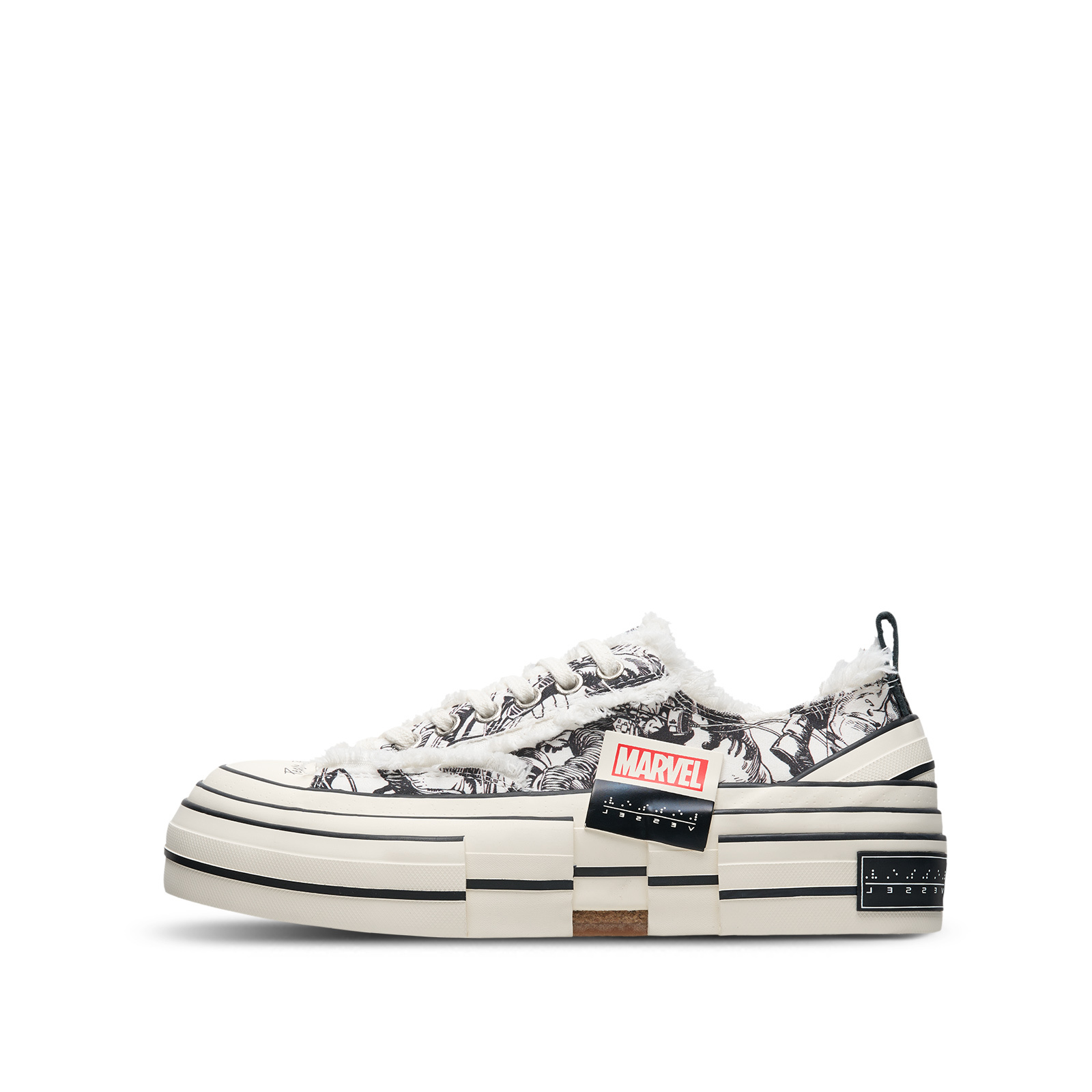 【代購】XVESSEL x MARVEL Low top Canvas Shoes Unisex Black F23X27B