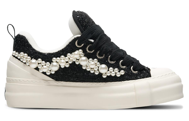 【代購】VESSEL Pearl Nougat, Fine Velvet Mid top Canvas Shoes Unisex F23X34B