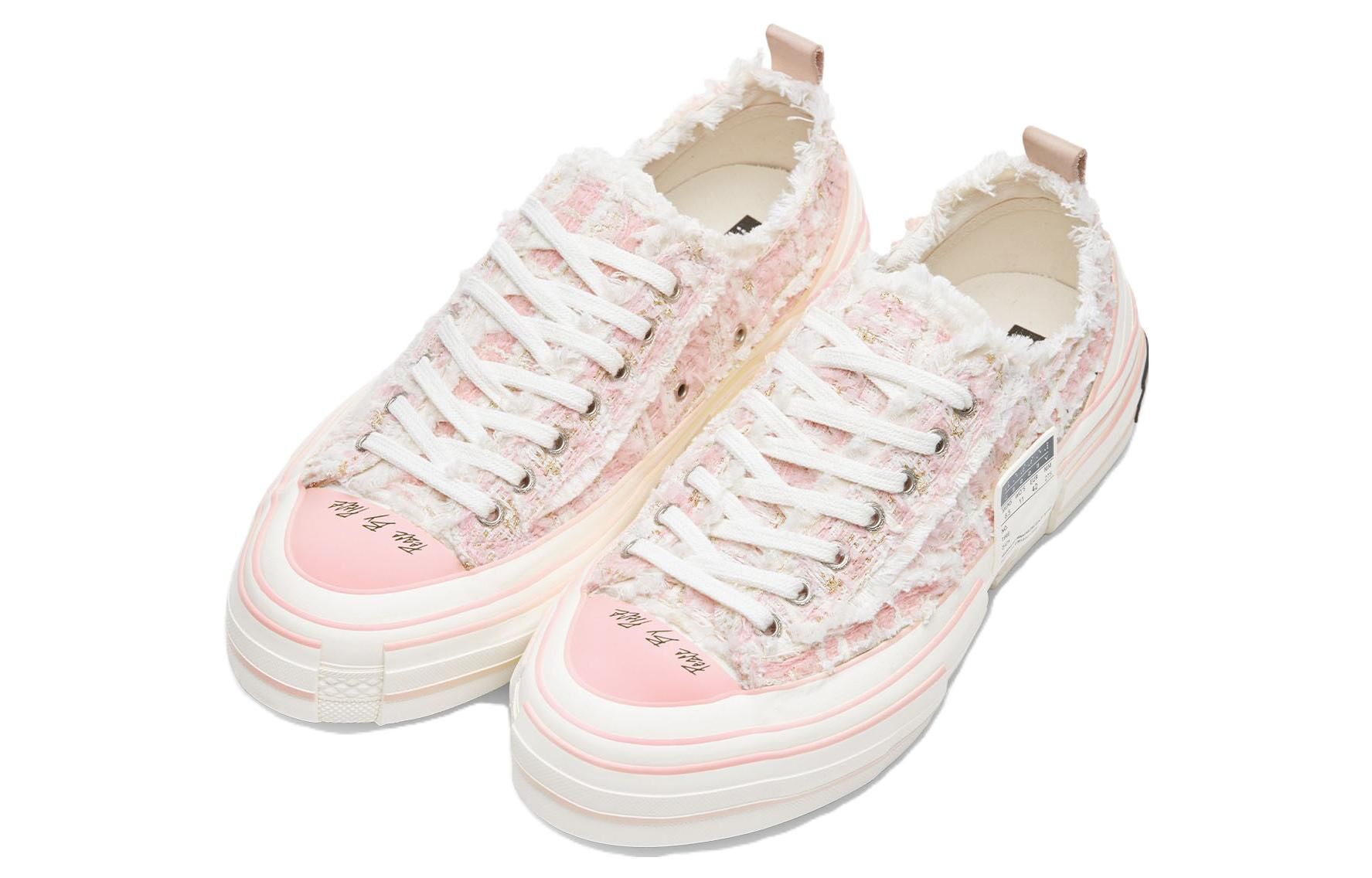 【代購】XVESSEL Low top Canvas Shoes Unisex White Pink F22X75PW