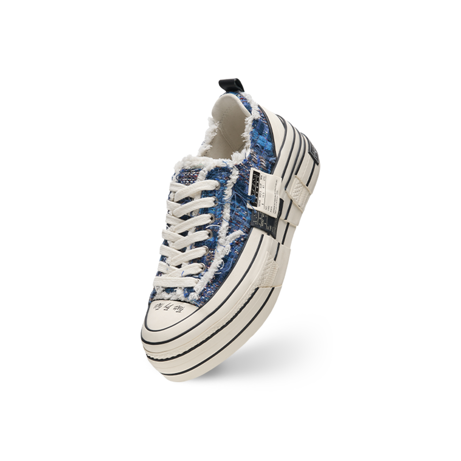 【代購】VESSEL Double Side Label Platform Shoes Low top Skateboard Shoes Unisex Seine Blue S24X11B