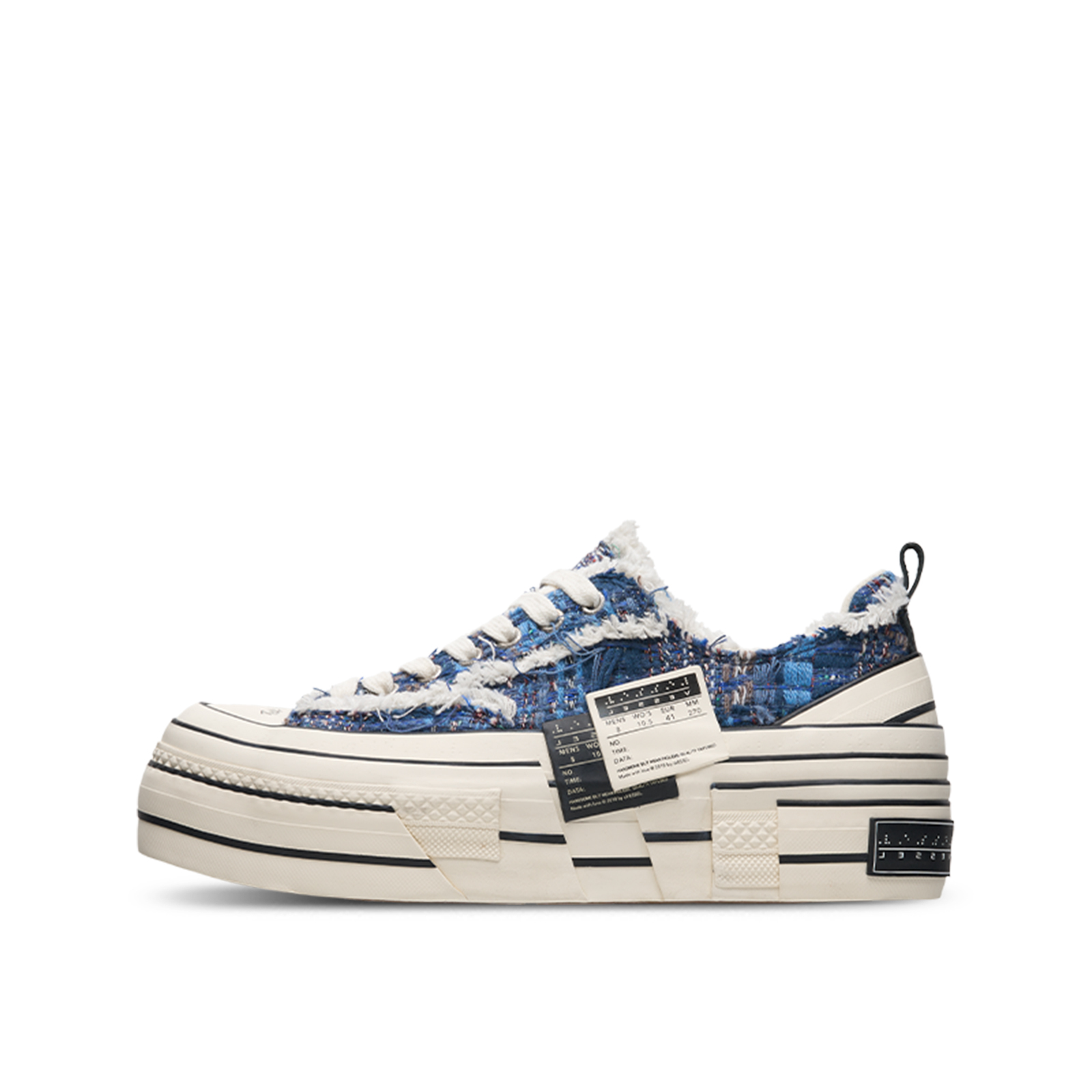 【代購】VESSEL Double Side Label Platform Shoes Low top Skateboard Shoes Unisex Seine Blue S24X11B