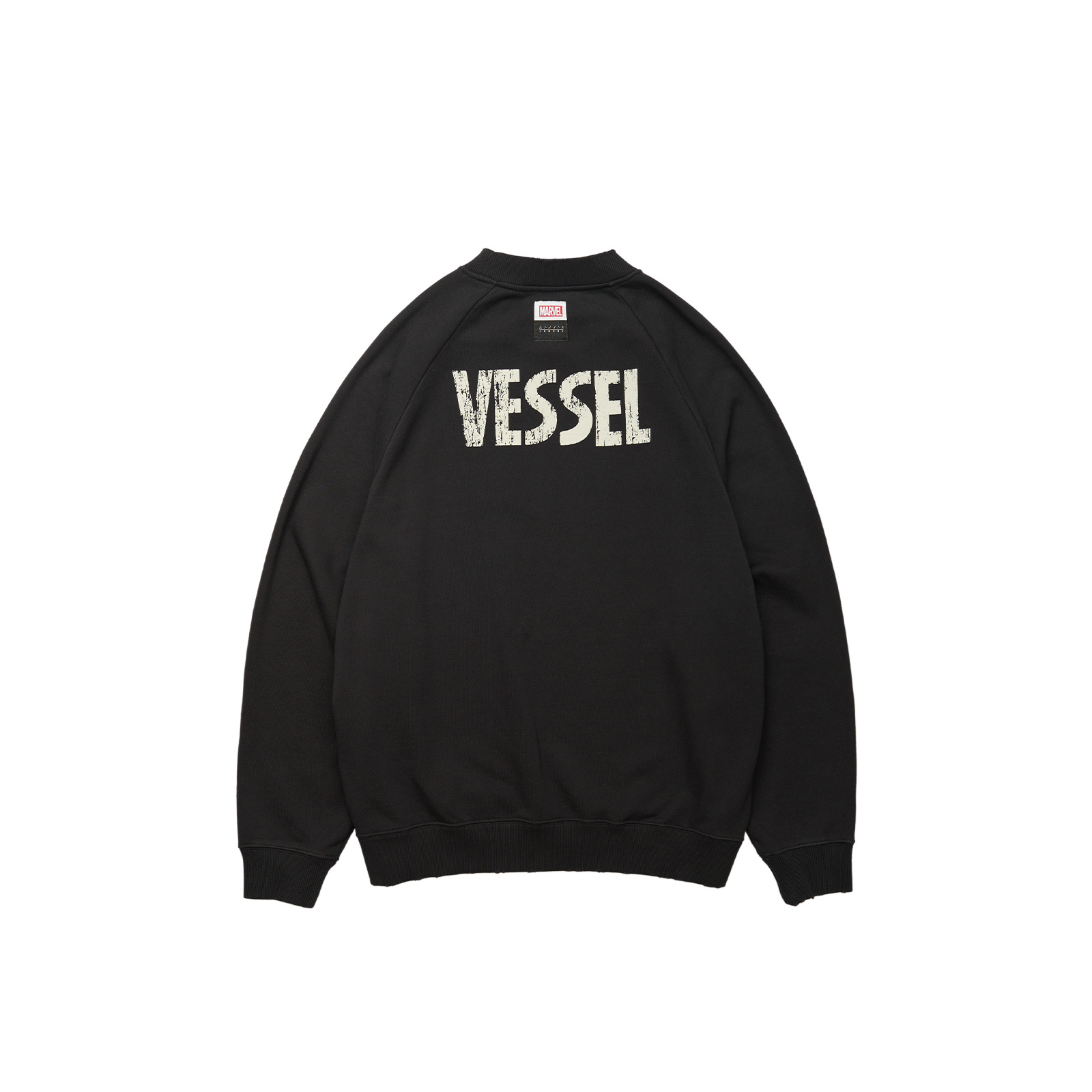 【代購】XVESSEL X MARVEL/ Sweatshirts Unisex Black Crew Neck Moderate Regular Y23X6101B