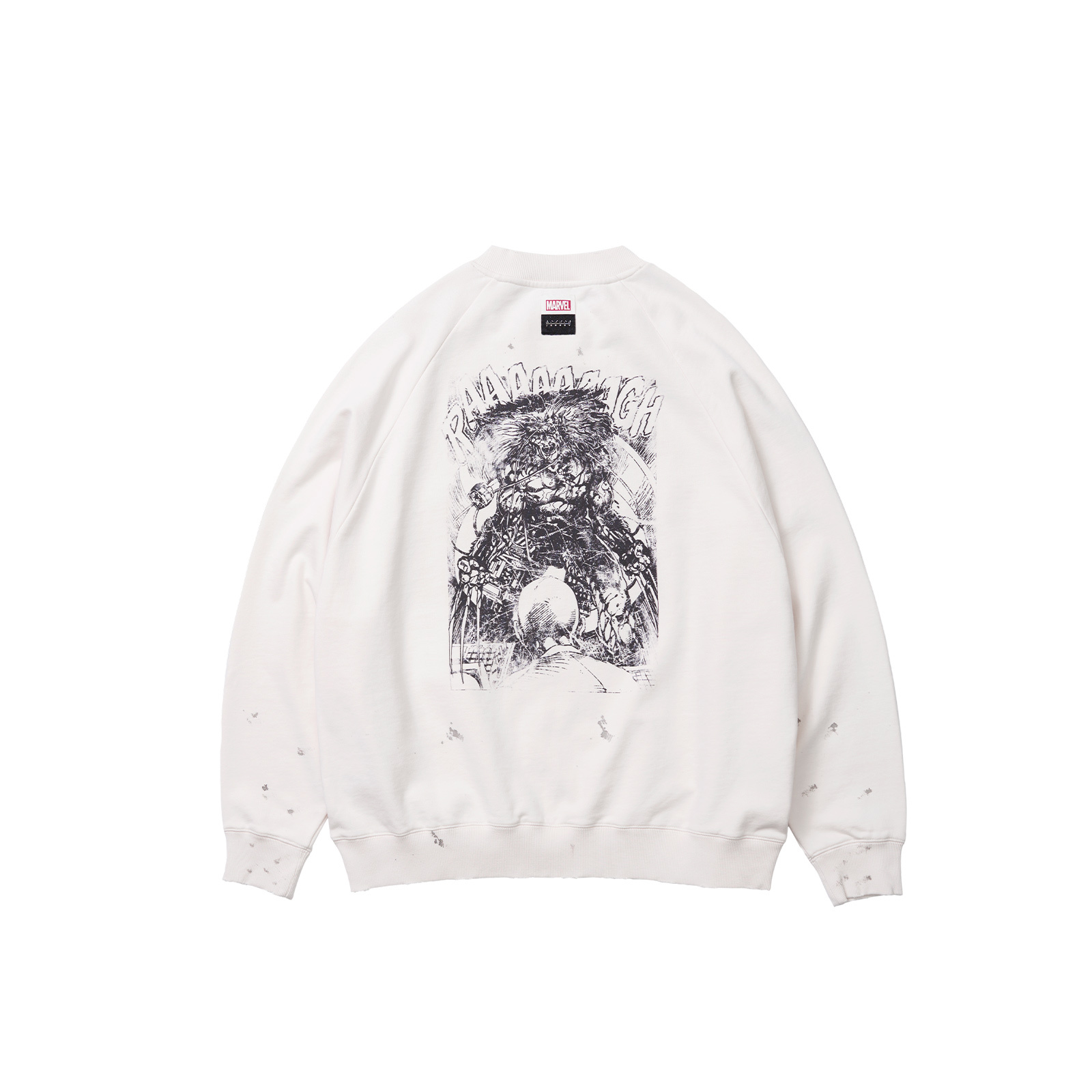 【代購】XVESSEL Sweatshirts Unisex White Crew Neck Moderate Regular Y23X6112W