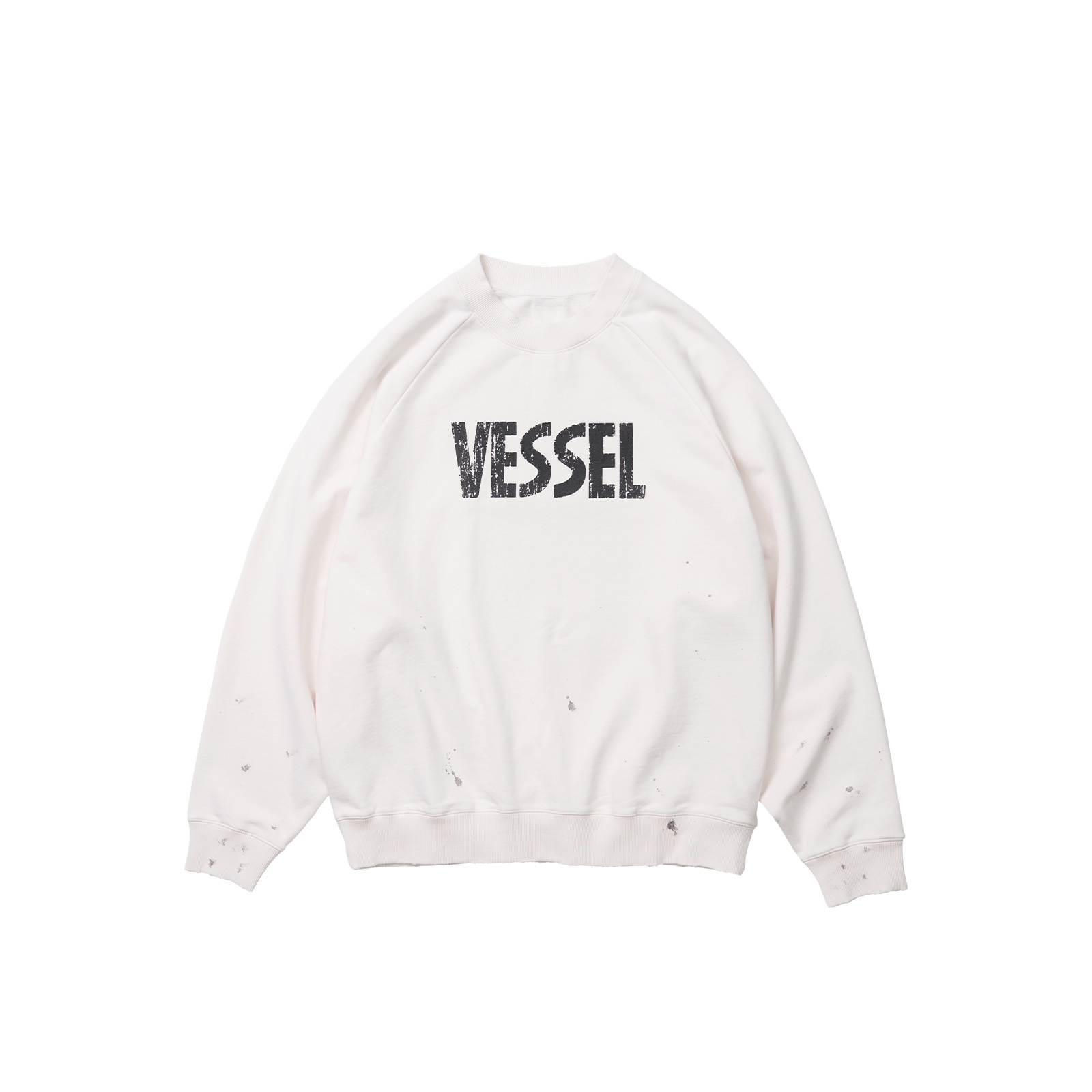 【代購】XVESSEL Sweatshirts Unisex White Crew Neck Moderate Regular Y23X6112W