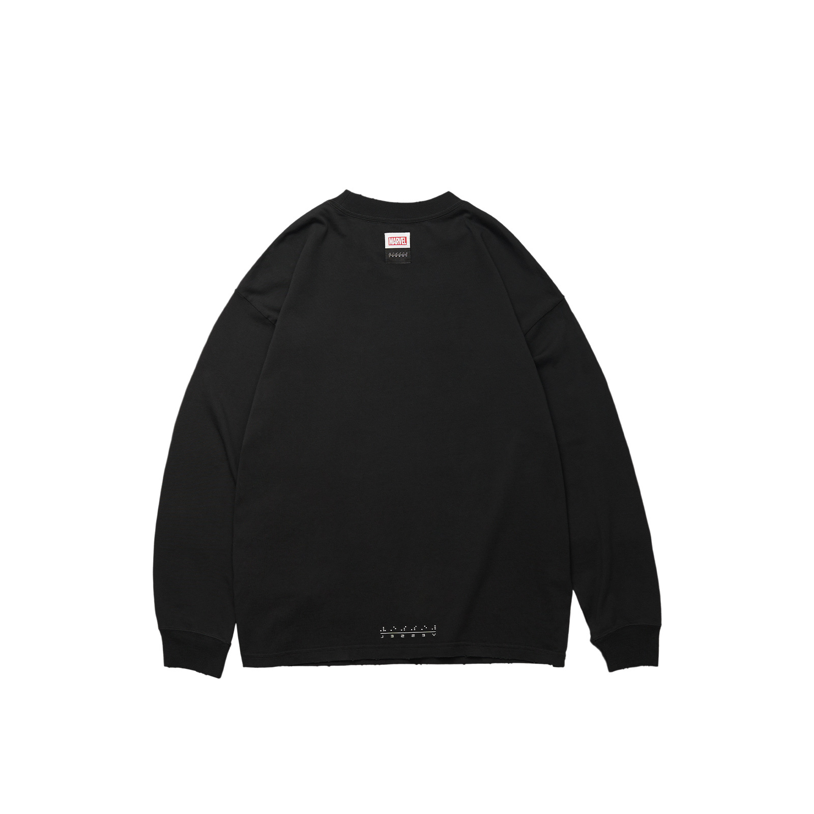【代購】XVESSEL X MARVEL/ Sweatshirts Unisex Black Crew Neck Moderate Regular Y23X6108B3