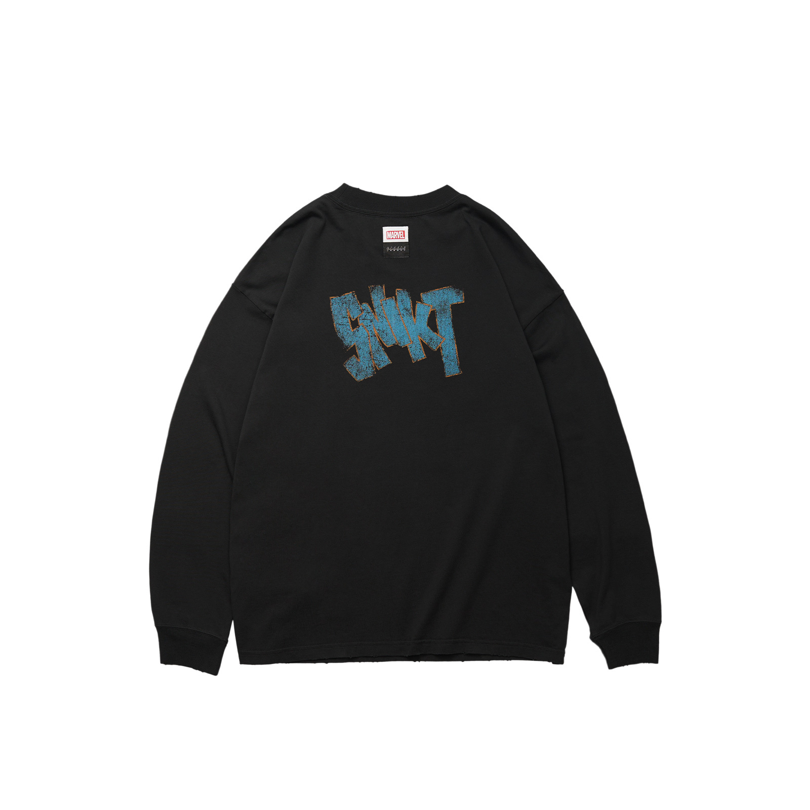 【代購】XVESSEL Sweatshirts Unisex Black Crew Neck Moderate Regular Y23X6110B3