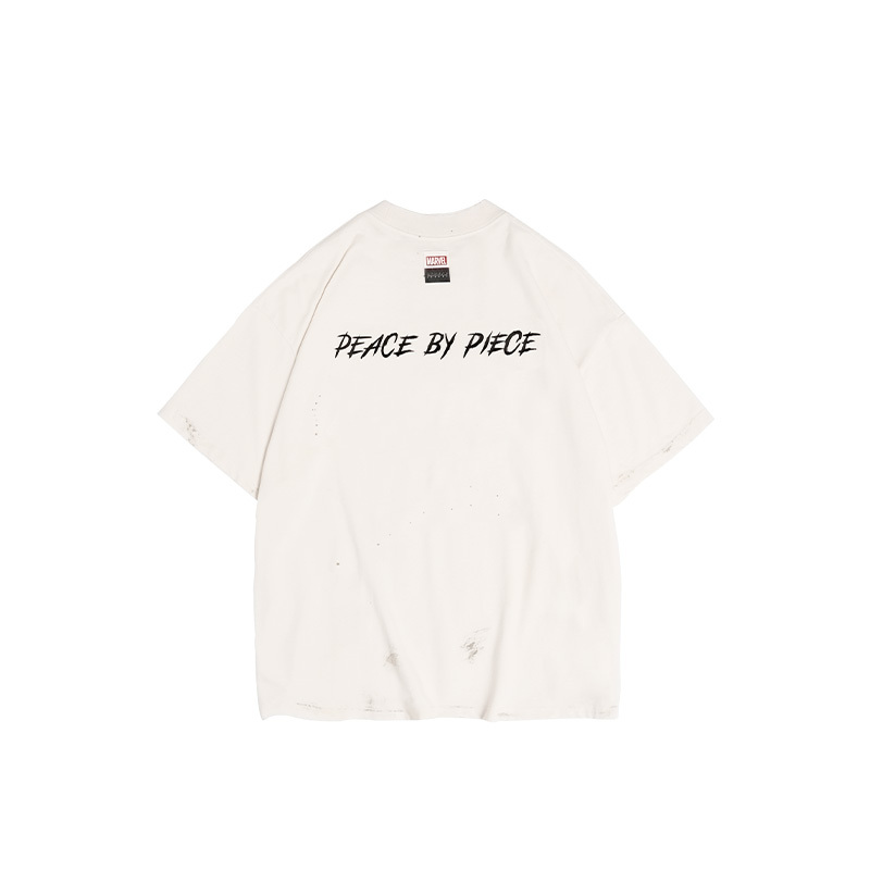 【代購】XVESSEL X MARVEL XVESSEL X MARVEL/ T Shirts Unisex White Crew Neck Moderate Straight Fit Y23X633W