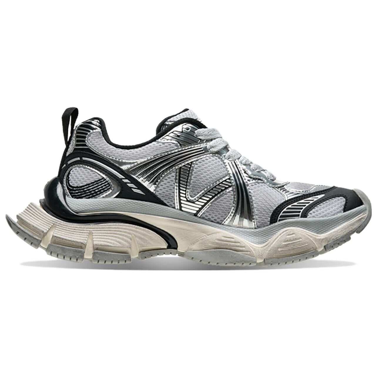 【代購】HajimeSorayama x VESSEL Low top Chunky Sneakers Unisex Silver Black F25X68S