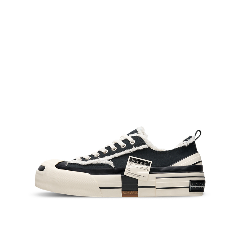 【代購】VESSEL Classic Open Ended Smile Low top Canvas Shoes Unisex Beige Black F24X42B