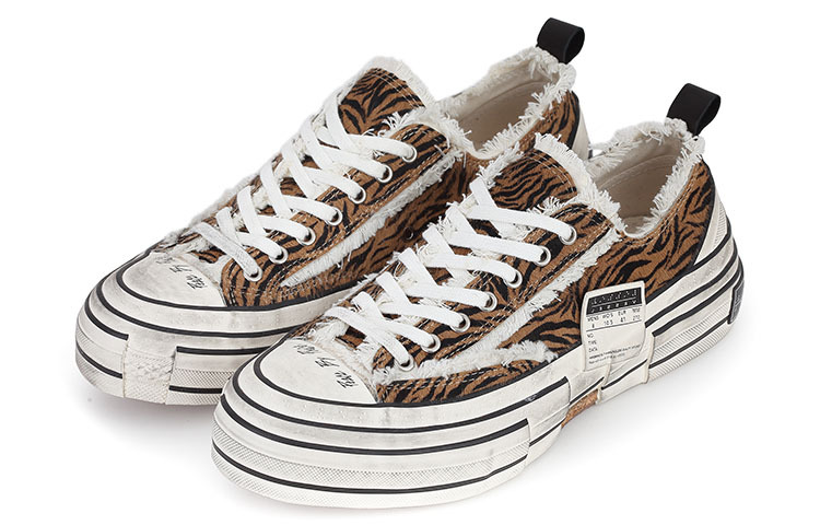 【代購】VESSEL G.o.p. Lows 'Tiger Print' Low top Canvas Shoes Unisex Brown F21X33B