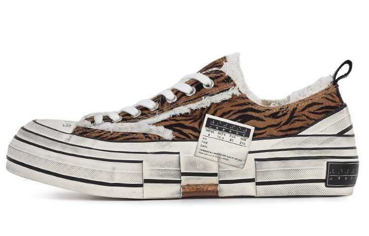 【代購】VESSEL G.o.p. Lows 'Tiger Print' Low top Canvas Shoes Unisex Brown F21X33B