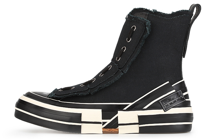 【代購】Yohji Yamamoto x VESSEL High top Canvas Shoes Unisex Black YX-E11-090