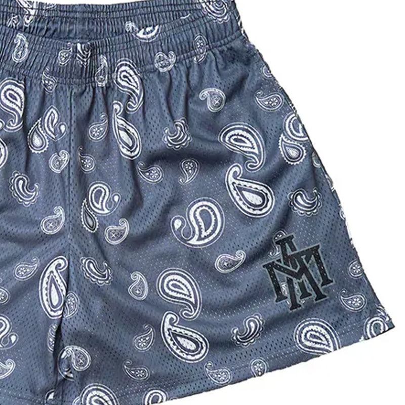 MTA Paisley Pattern Short 變形蟲 單層網布 短褲 灰藍 MTA-53 [台灣現貨]