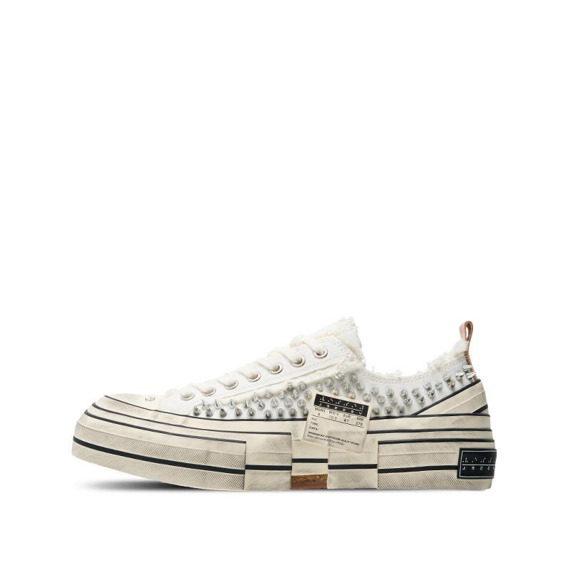 【代購】VESSEL Studs Slip Resistant Abrasion Resistant Low top Canvas Shoes Unisex White S23X18W
