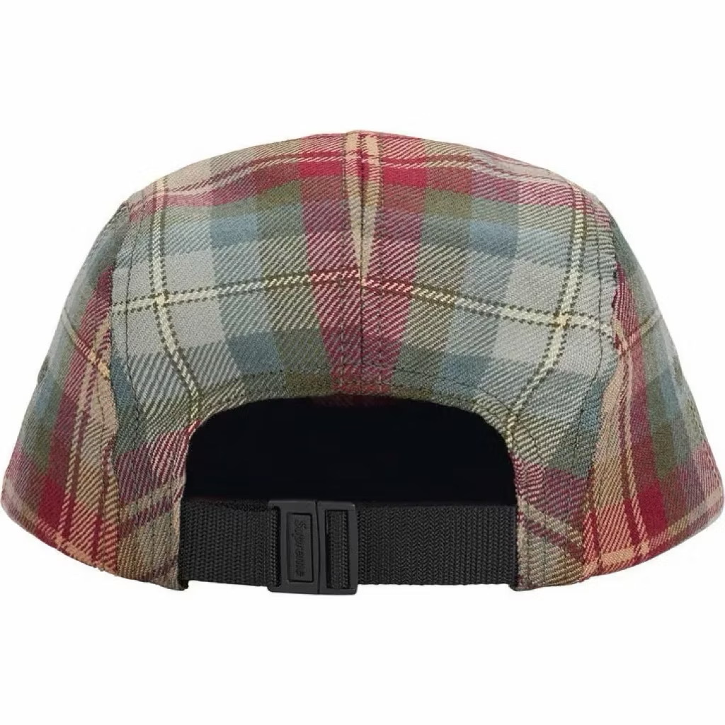 限量現貨 Supreme 25FW Lochcarron Camp Cap 五分割帽 格紋帽