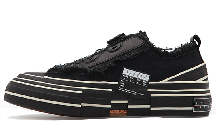 【代購】XVESSEL x Yohji Yamamoto G.O.P. Lows Slip Resistant Cushioning Low top Skateboard Shoes Unisex Black HN-E16-057-1