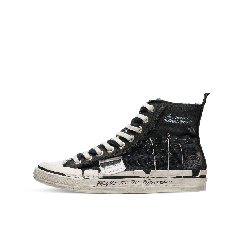【代購】VESSEL High top Canvas Shoes Unisex Black S25X77B