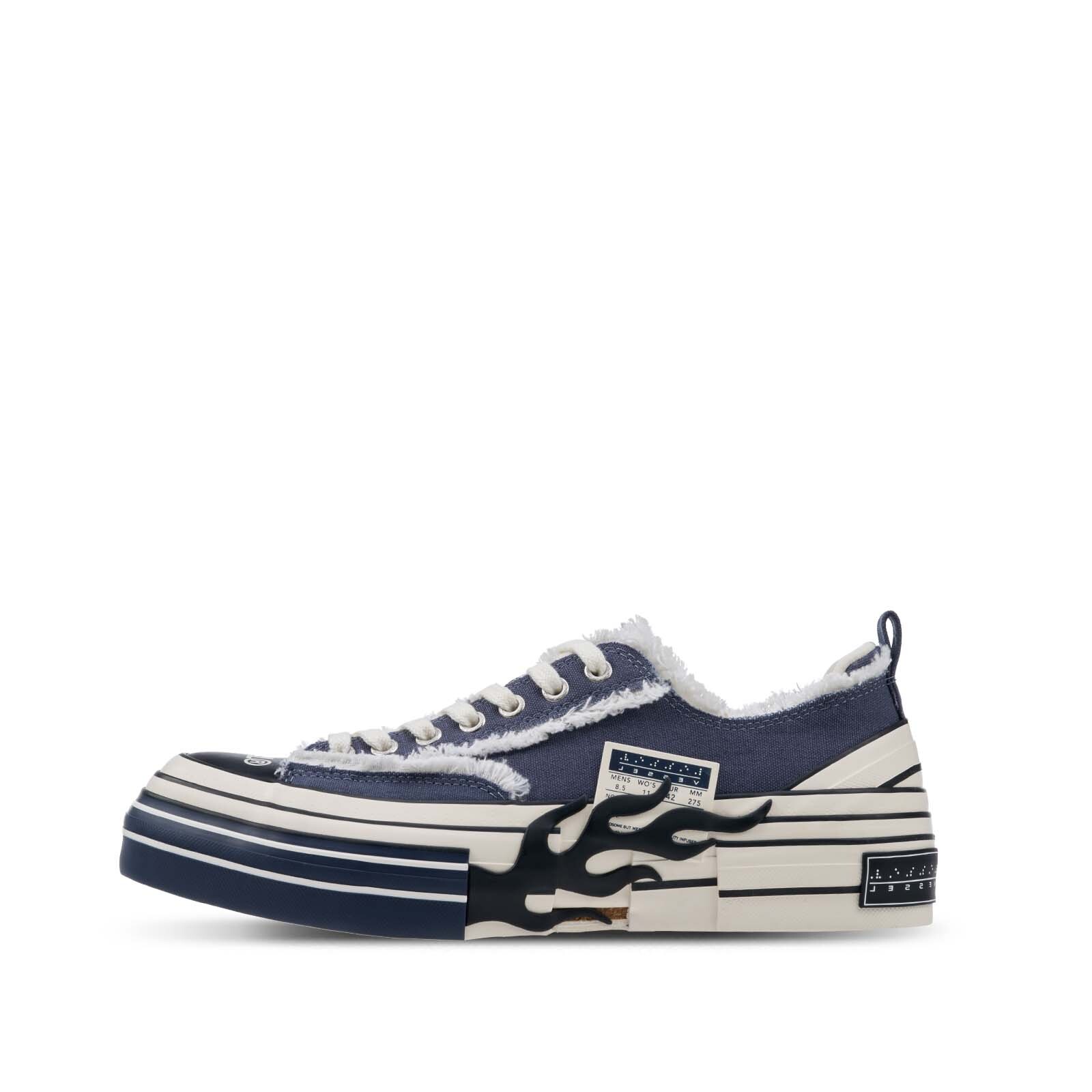 【代購】VESSEL x NDPD X CARNIVAL Collaboration Black Flame Low top Canvas Shoes Unisex F24X67P