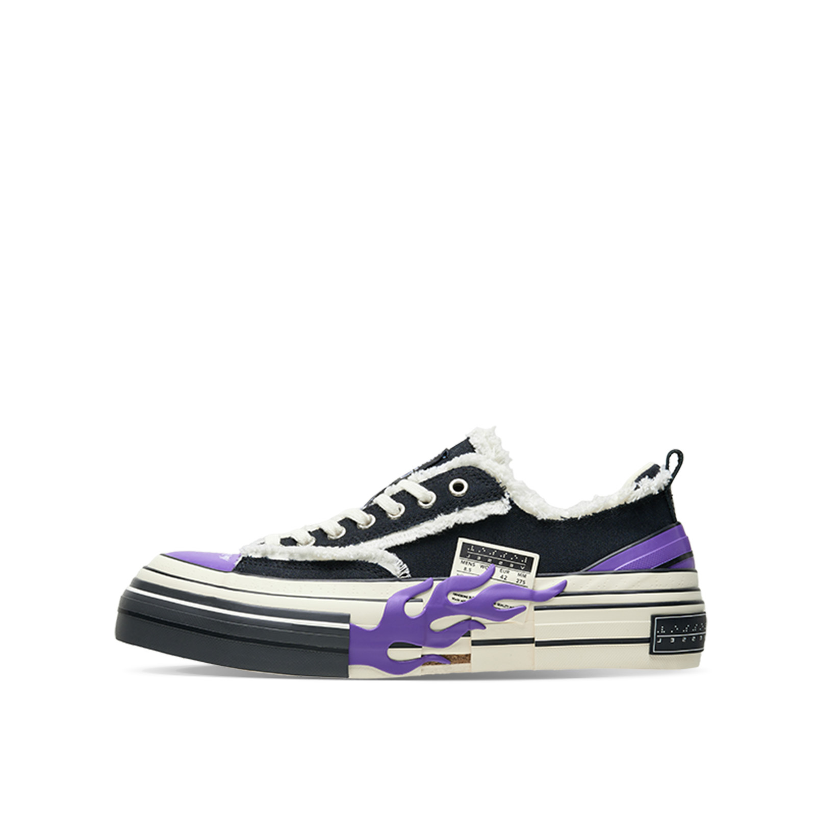 【代購】VESSEL x NDPD X CARNIVAL Collaboration Black Flame Low top Canvas Shoes Unisex F24X67P