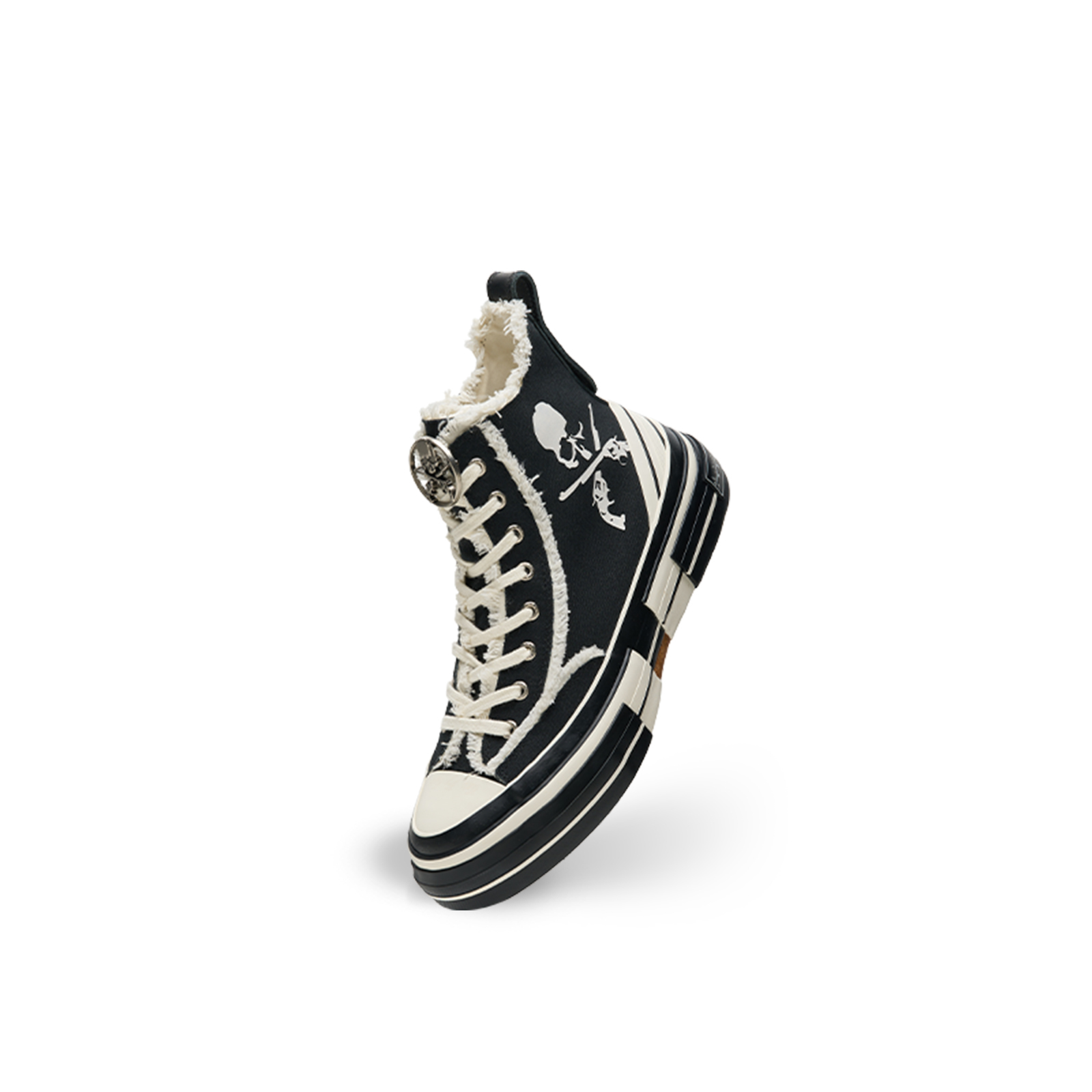 【代購】XVESSEL x MMJ·ROARGUNS High top Canvas Shoes Unisex Black White F24X52B
