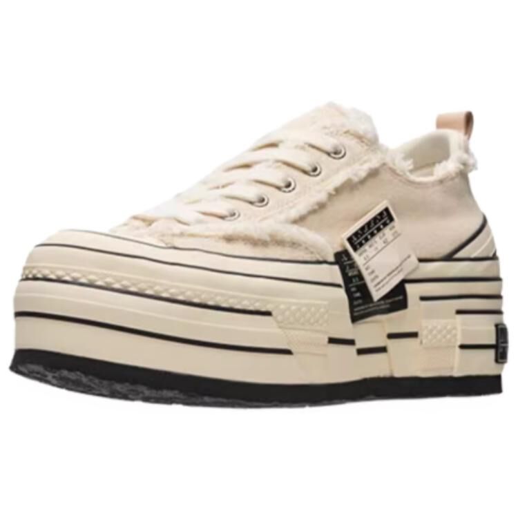 【代購】VESSEL Double Side Label Stair Climbing Party Low top Canvas Shoes Unisex Beige S24X26M