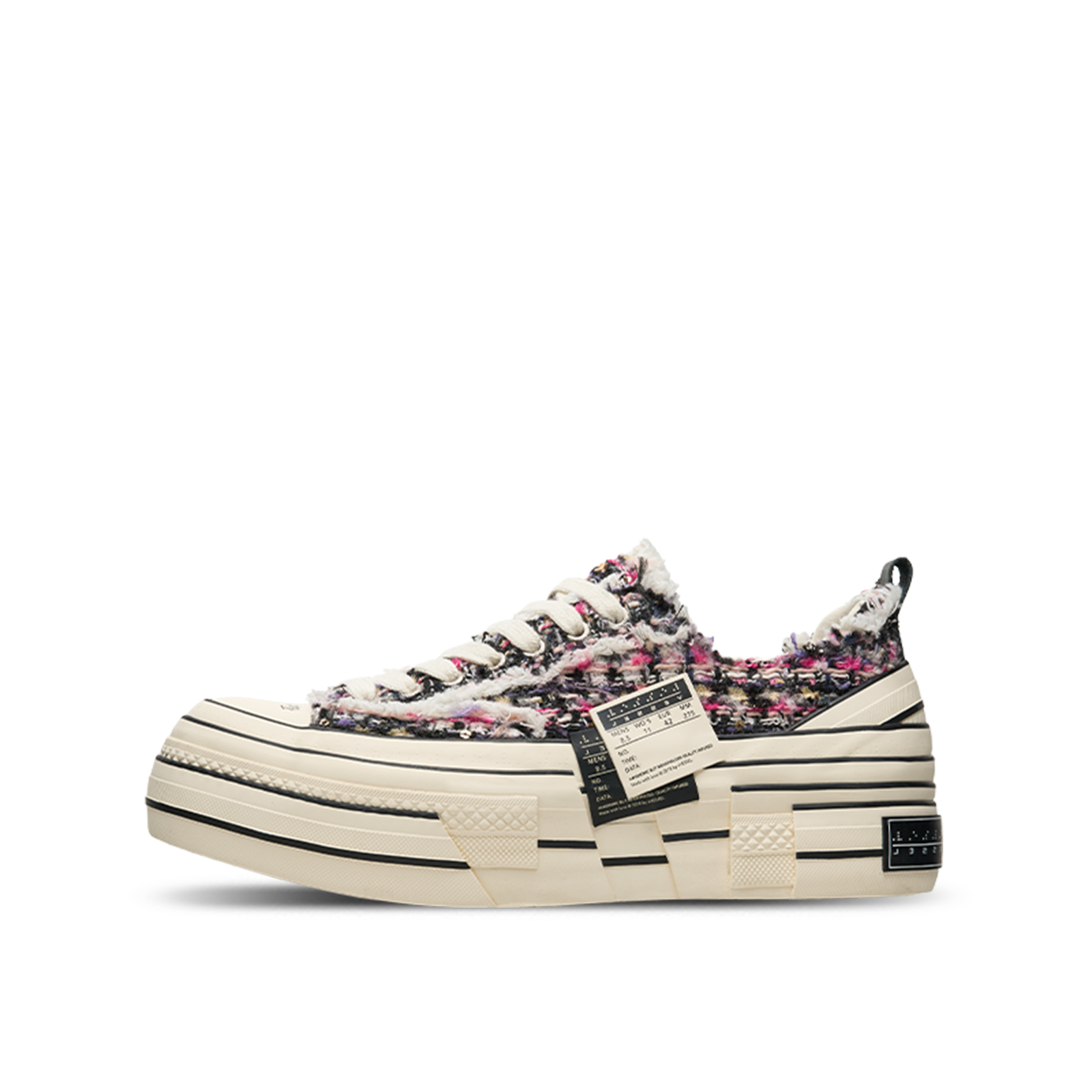【代購】VESSEL Double Side Label Platform Shoes Low top Unisex Black Red S24X10BR