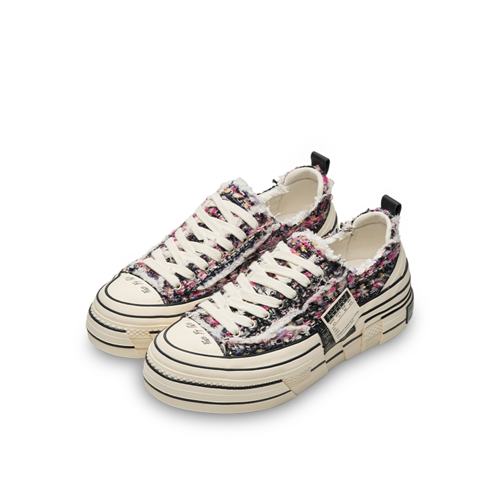 【代購】VESSEL Double Side Label Platform Shoes Low top Unisex Black Red S24X10BR