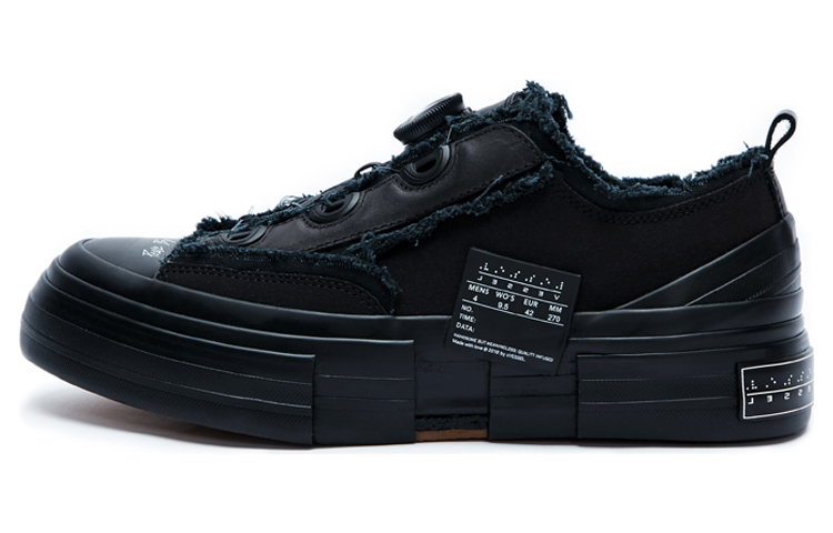 【代購】Yohji Yamamoto x VESSEL Yohji Yamamoto Low top Skateboard Shoes Unisex Black HD-E07-860