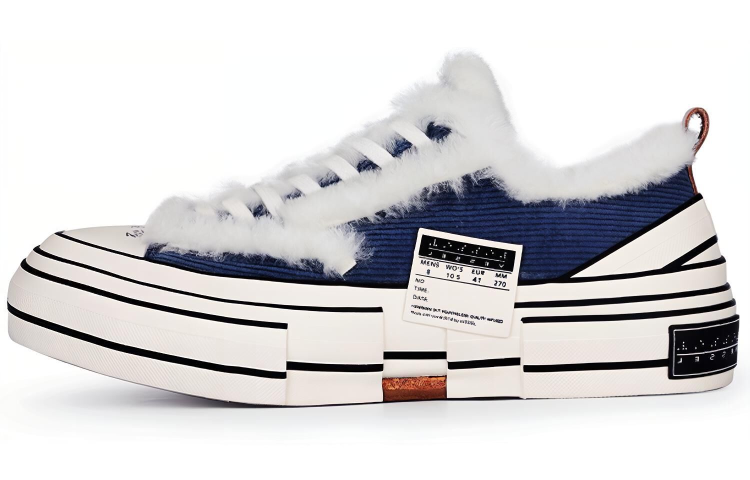 【代購】VESSEL Lows Winter Warmers Low top Canvas Shoes Unisex Blue F20X008B1