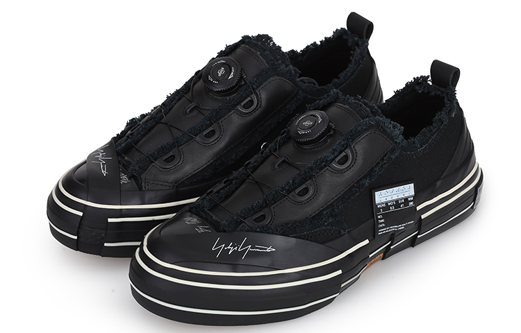 【代購】XVESSEL x Yohji Yamamoto G.O.P. Lows Abrasion Resistant Slip Resistant Low top Canvas Shoes Unisex All Black FG-E19-862-1-02