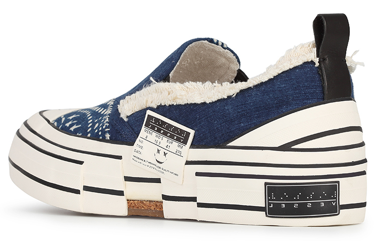 【代購】XVESSEL x INK·CHEN Slip On Low top Canvas Shoes Unisex Blue F21X26B