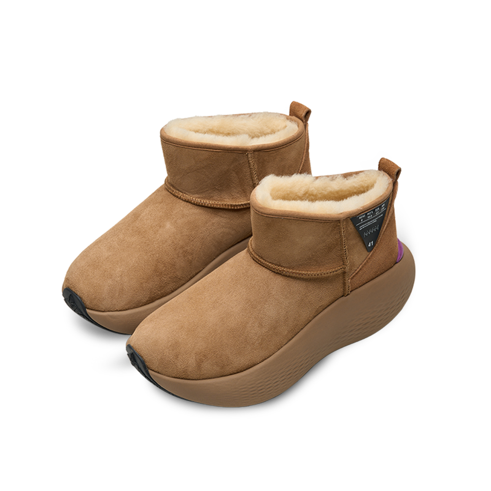 【代購】VESSEL Shake Fun Sheepskin Thermal Height Increasing Short Snow Boots Unisex Brown F24X57Y