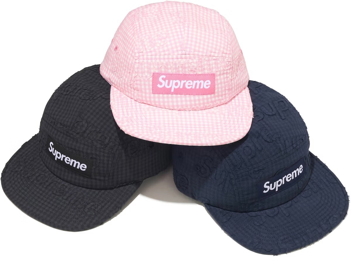 限量現貨 Supreme Monogram Gingham Camp Cap