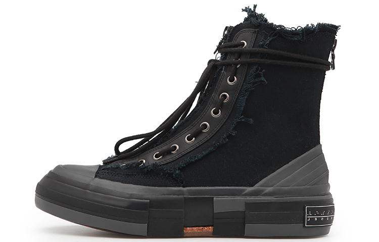 【代購】XVESSEL x Yohji Yamamoto Coverage Height Increasing High top Canvas Shoes Unisex Black FR-E15-063