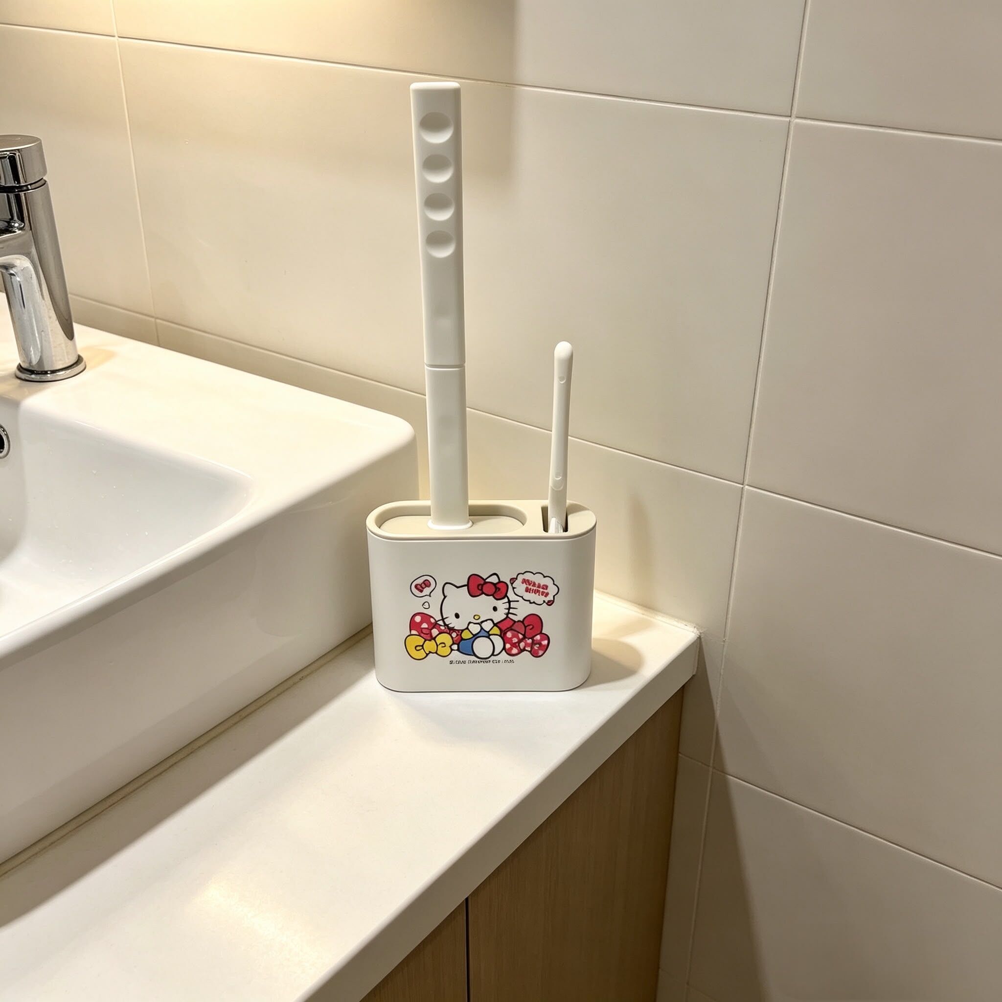Sanrio Hello Kitty 馬桶刷套裝 蝴蝶結 #KM23