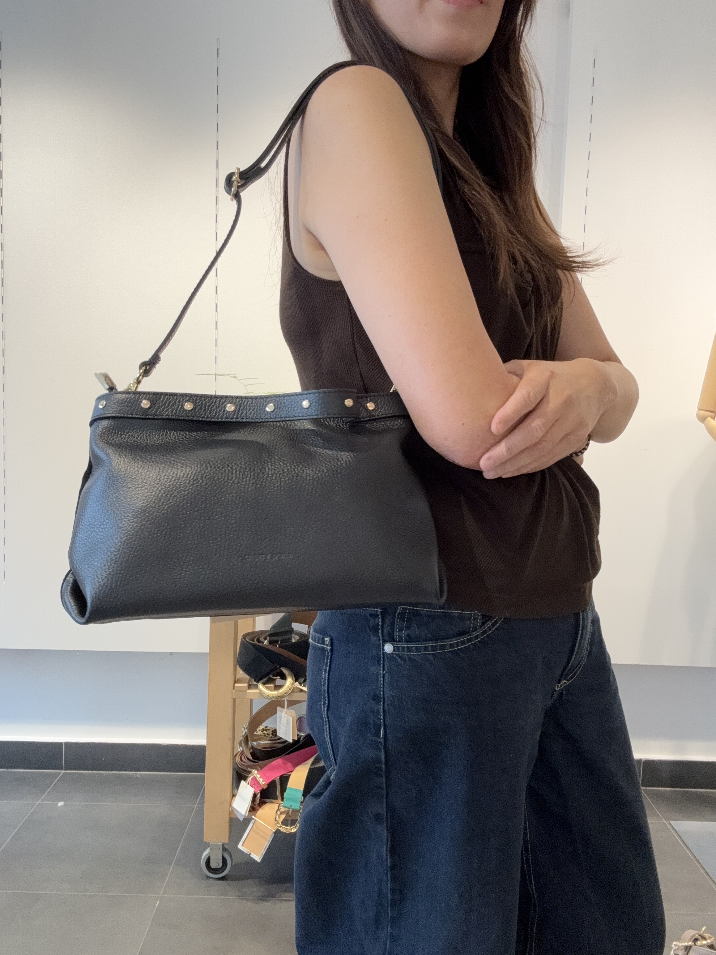 Cherry Paris Leather MAGDA SUÈDE - 4237 Black 黑色