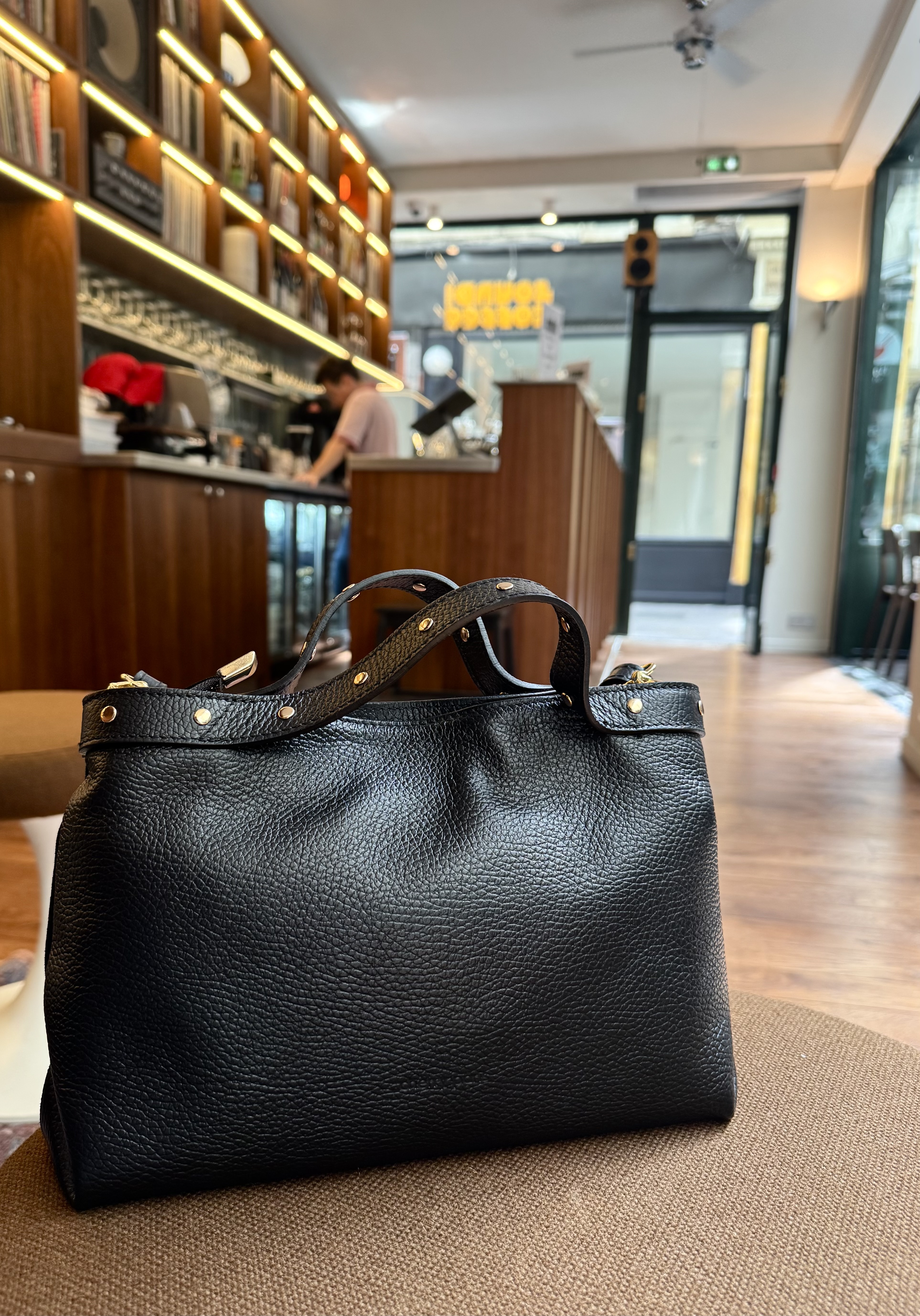 Cherry Paris Leather MAGDA SUÈDE - 4237 Black 黑色