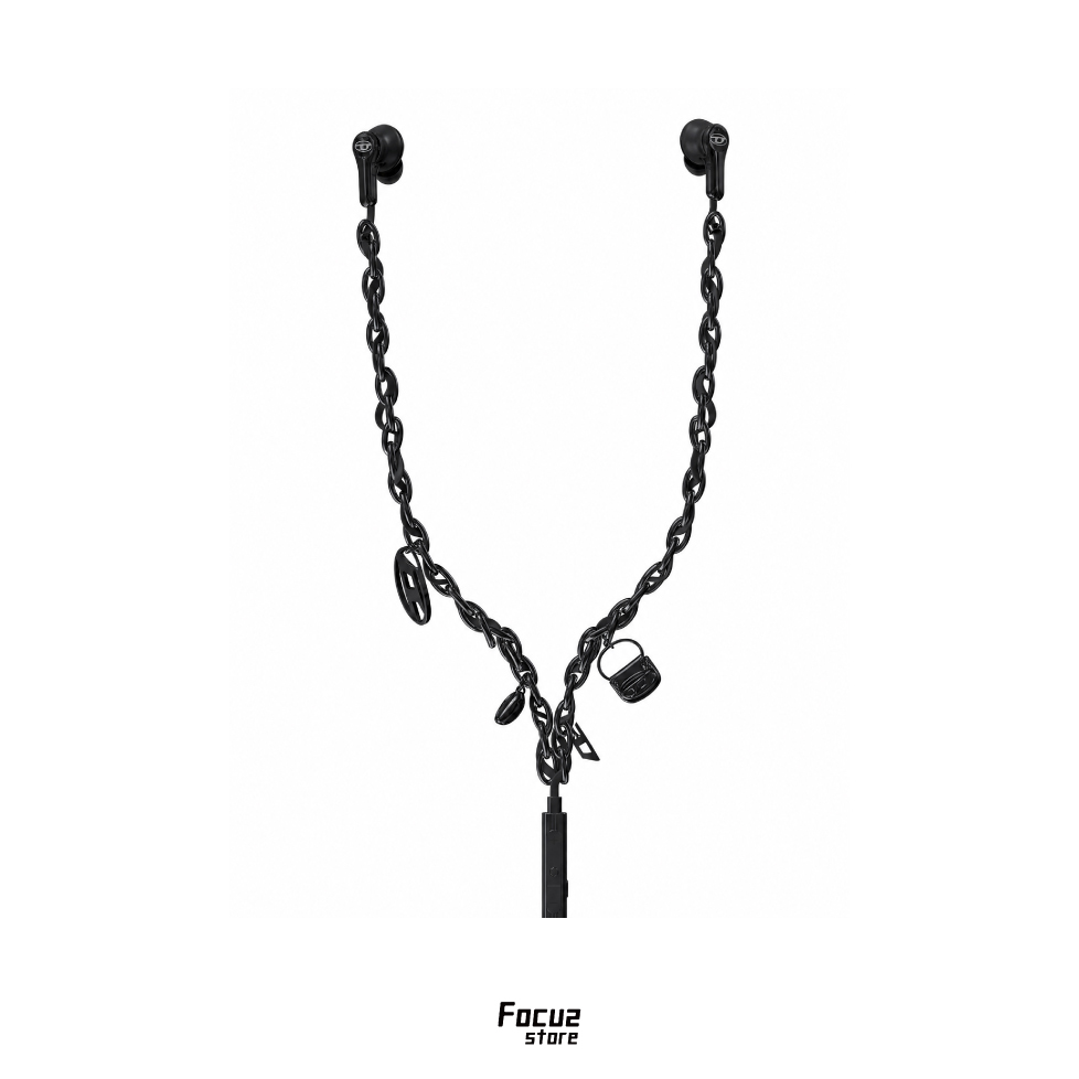 【Focus Store】現貨 Diesel Wired Earbuds and charms "Black" 黑色 有線耳機 Type-C 接頭