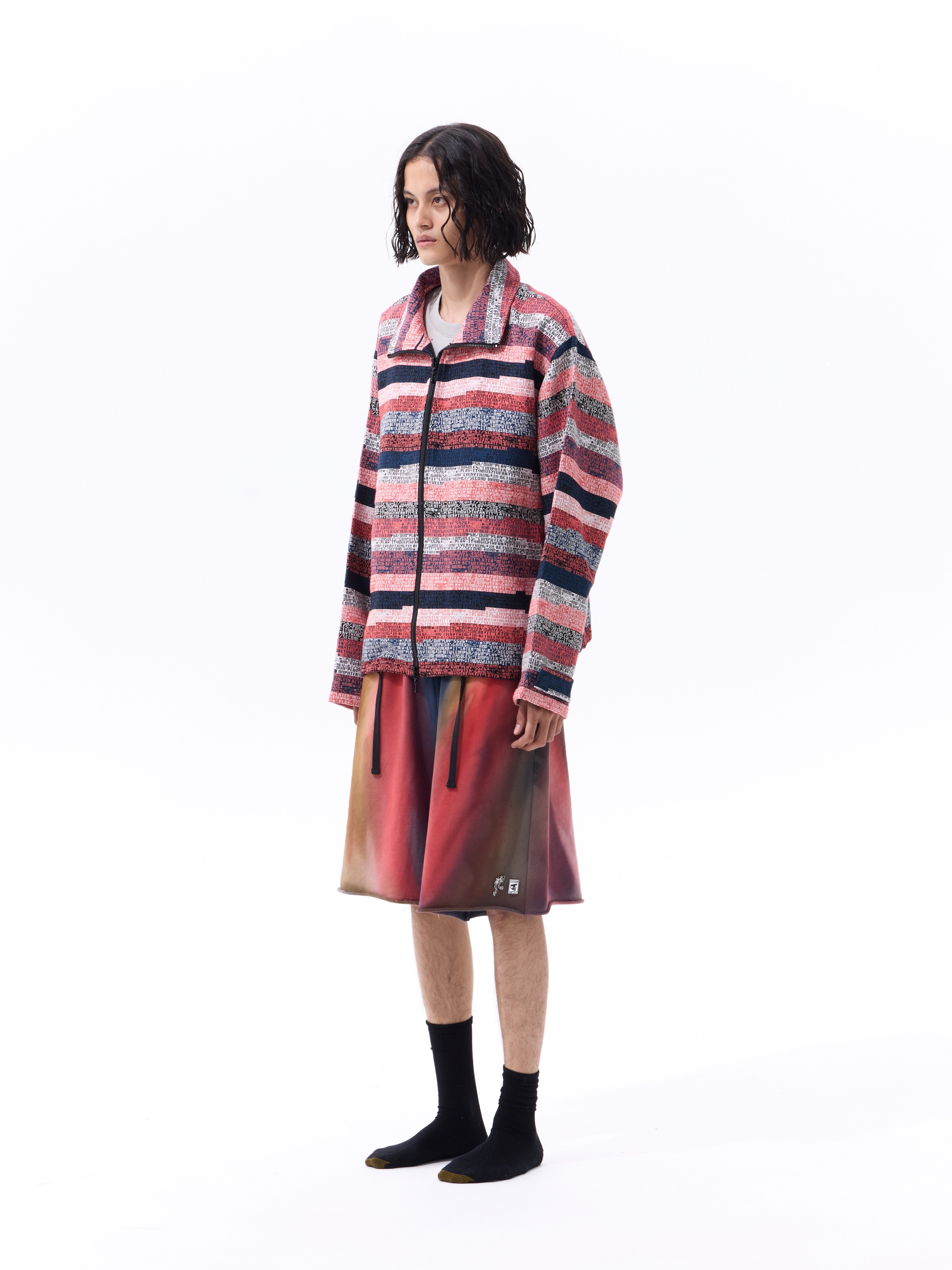 PSN/OWN 滿版程式碼 撞色條紋 立領外套 LOADING JACKET P/O-SS26-6008