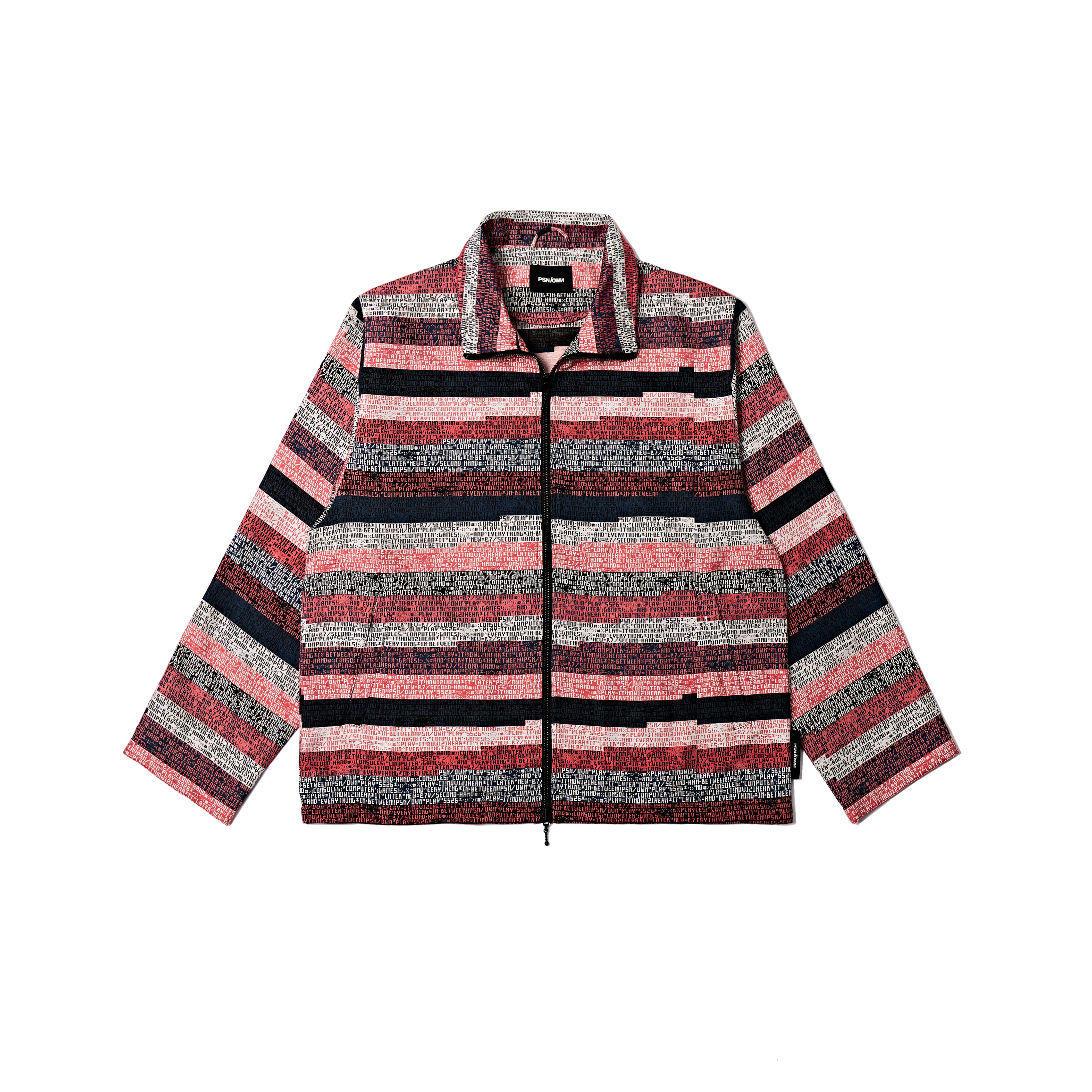 PSN/OWN 滿版程式碼 撞色條紋 立領外套 LOADING JACKET P/O-SS26-6008