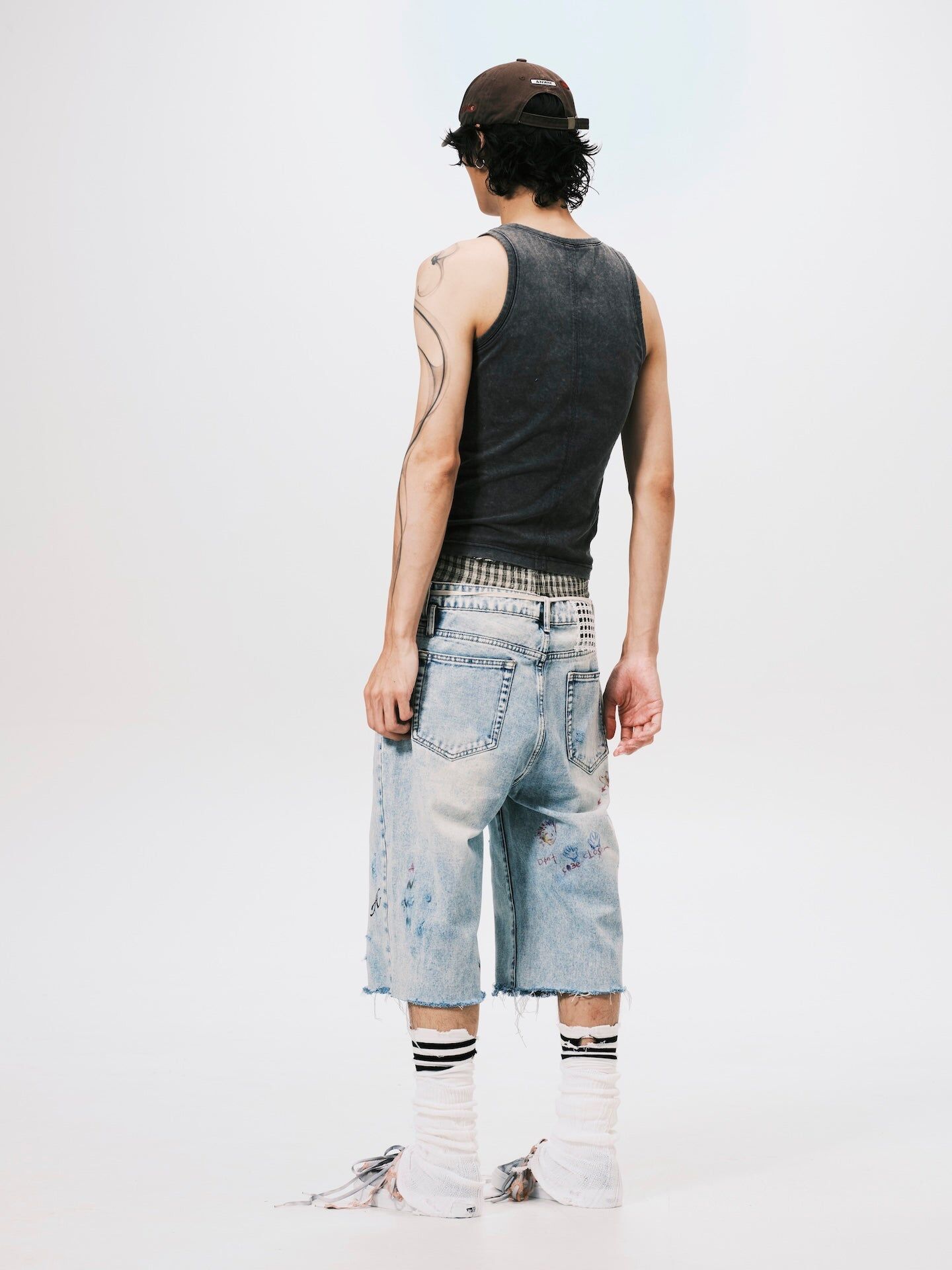 ANOWHEREMAN｜Washed Tank Top (Grey)