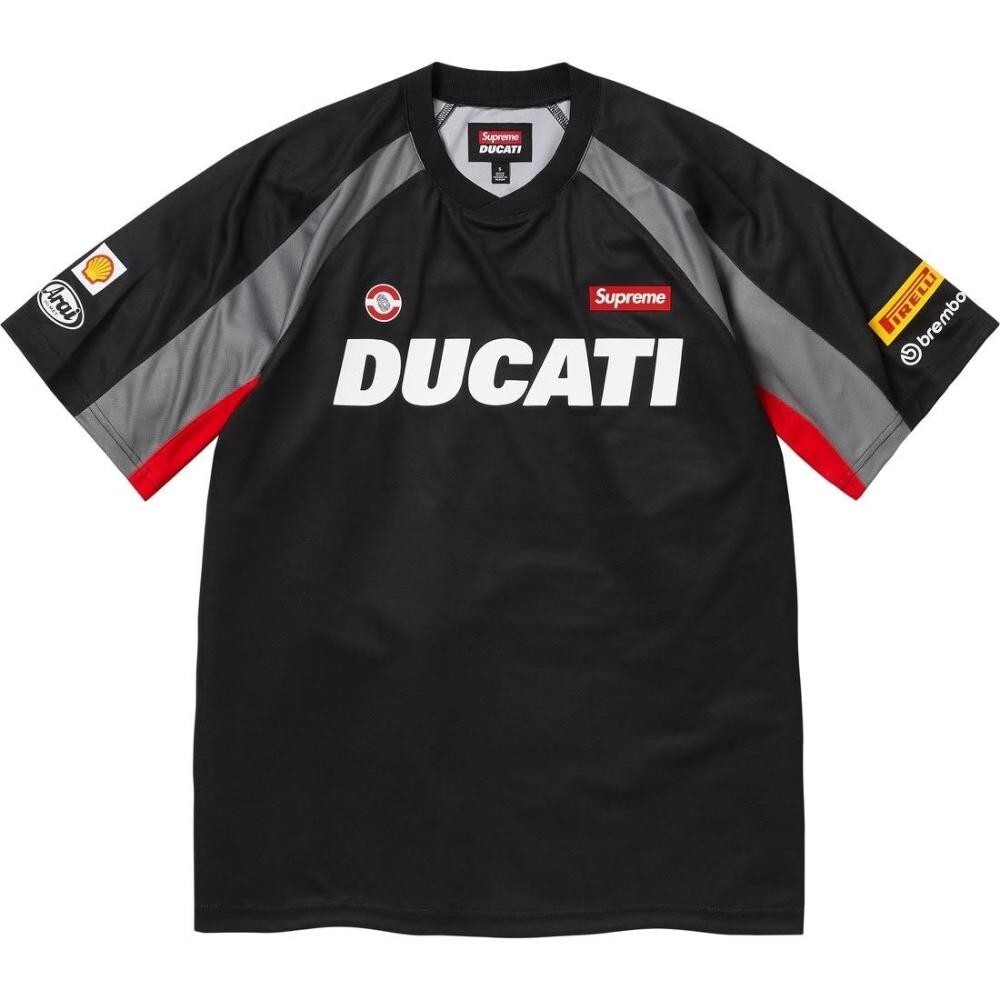 限量現貨 Supreme x Ducati Soccer Jersey Black