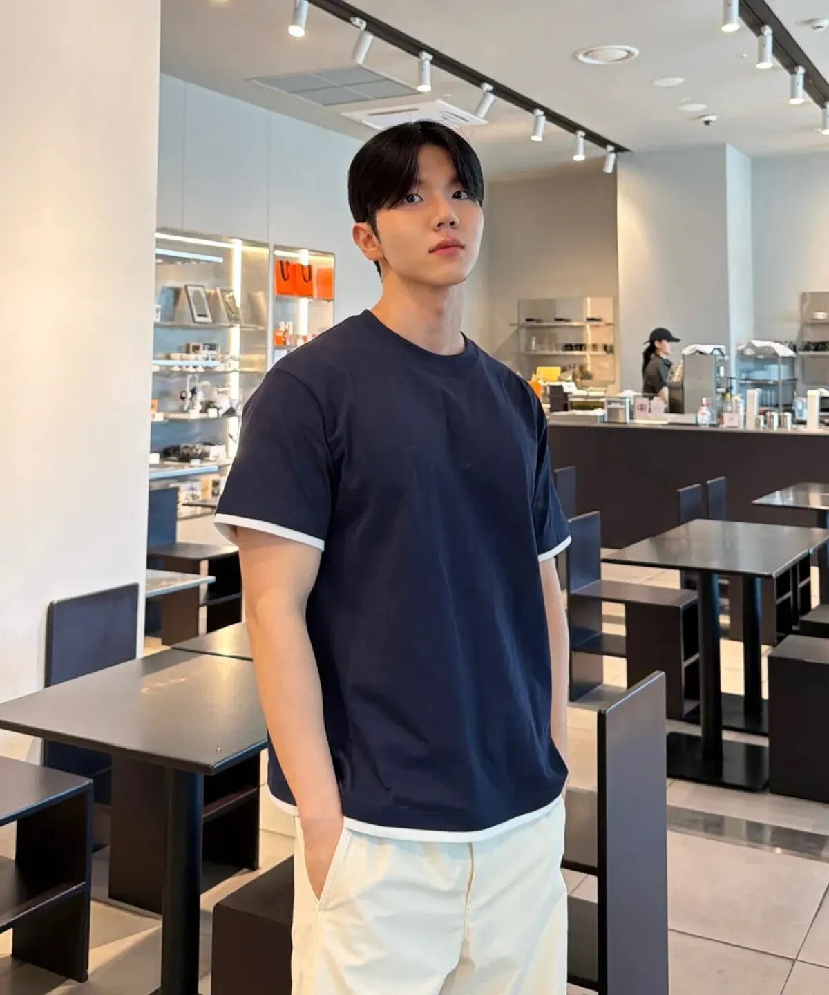 【OWN】NAUTICA 小LOGO 印花 短袖上衣 寬鬆 假兩件 春夏新品 26SS 不分男女 炭灰 淺卡其 深藍